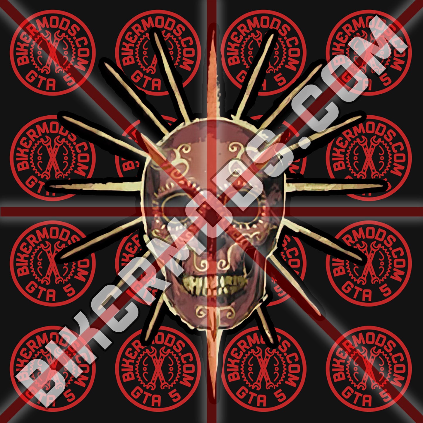 Cyber Skull Center Emblem (Cyber Style)