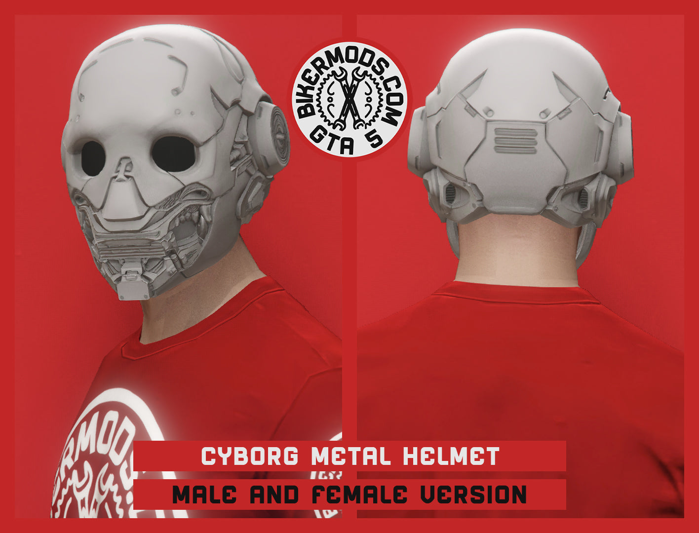 Cyborg Metal Helmet