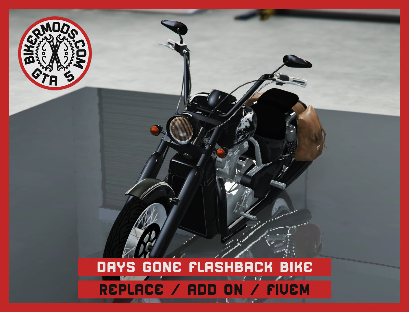 Flashback Bike from Video Game: "DAYS GONE" (Replace / Add On / FiveM) 47k Poly