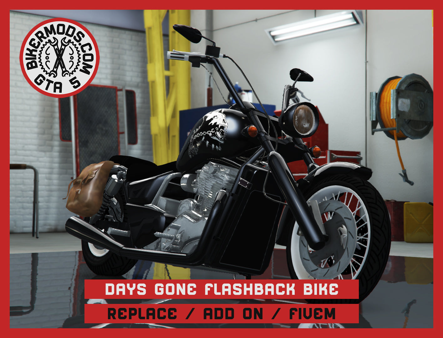 Flashback Bike from Video Game: "DAYS GONE" (Replace / Add On / FiveM) 47k Poly