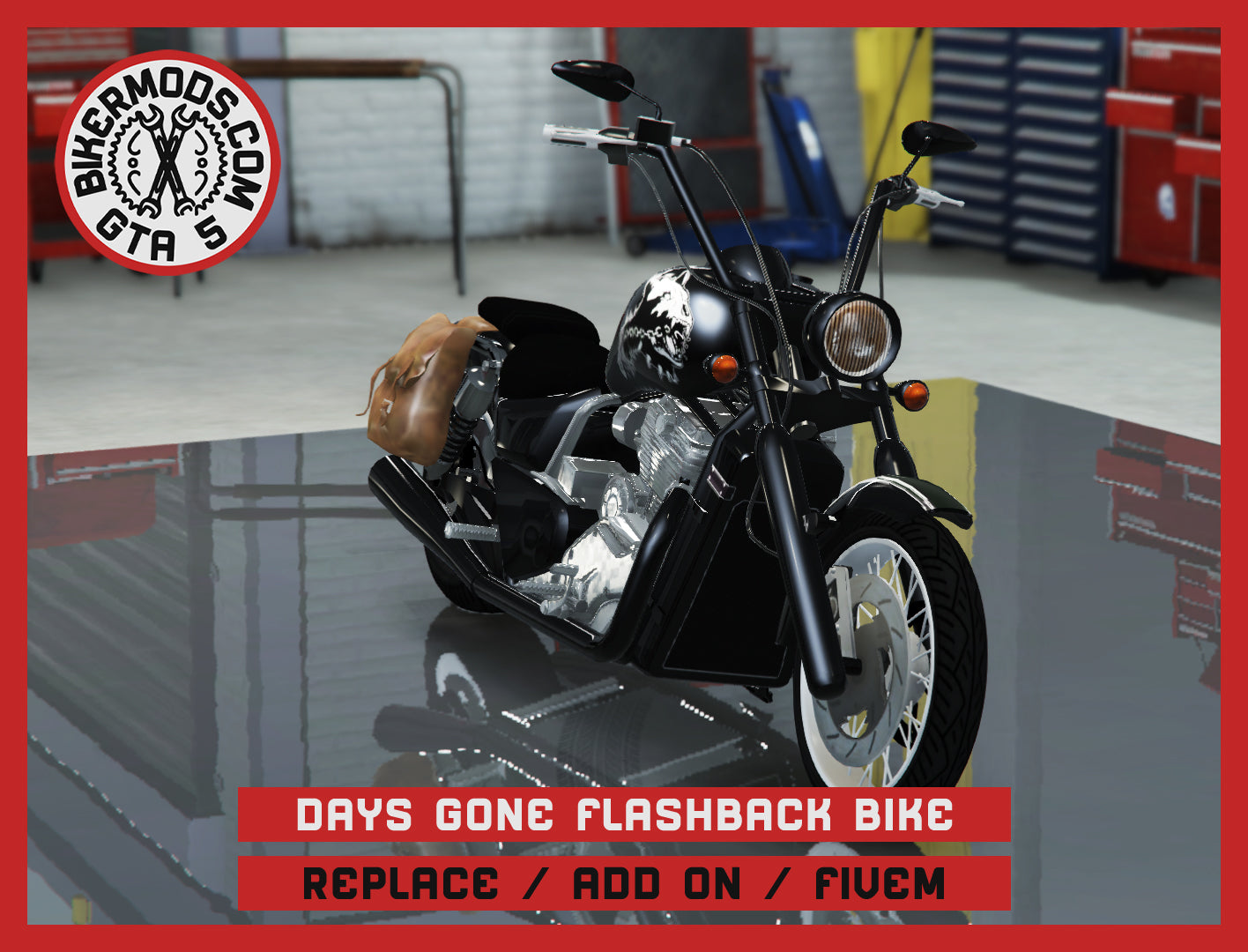 Flashback Bike from Video Game: "DAYS GONE" (Replace / Add On / FiveM) 47k Poly