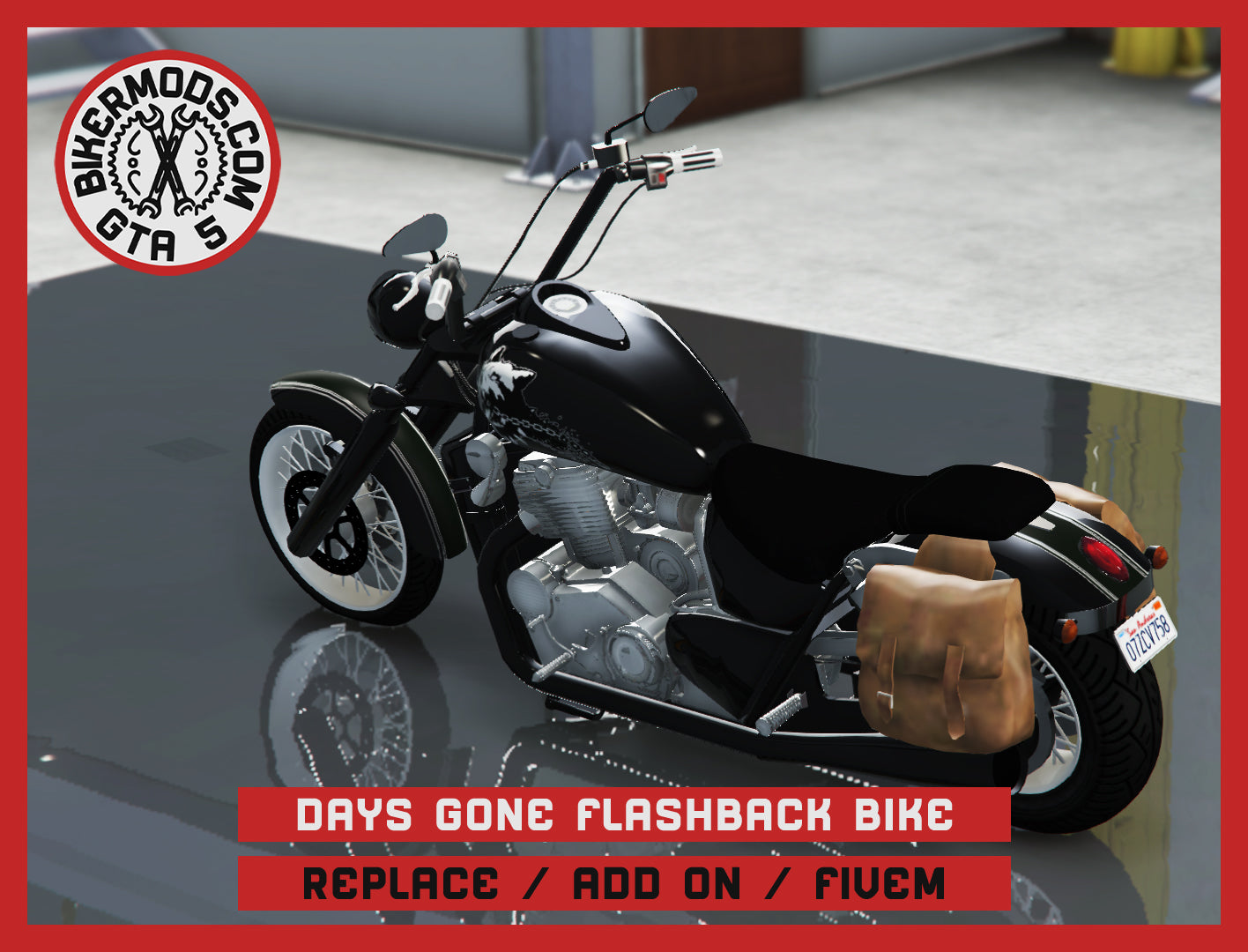 Flashback Bike from Video Game: "DAYS GONE" (Replace / Add On / FiveM) 47k Poly
