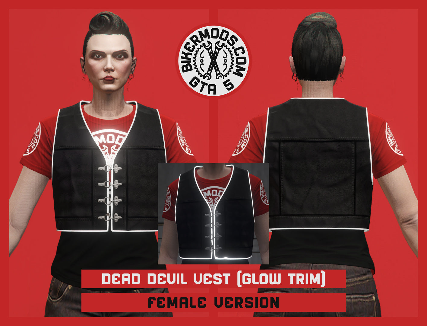 Dead Devil Vest (Female) Glow Trim