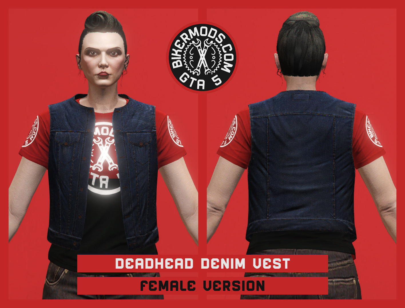Deadhead Indigo Denim Vest (Female)