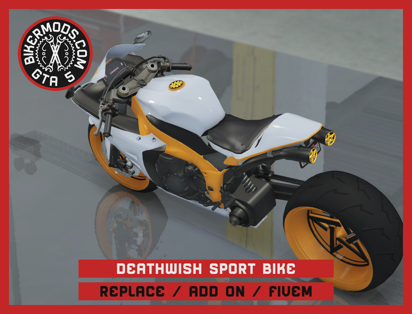 Deathwish Sport Bike (Replace / Add On / FiveM) 96k Poly