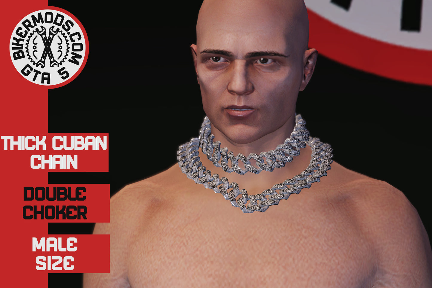 Double Cuban Choker Chain Thick