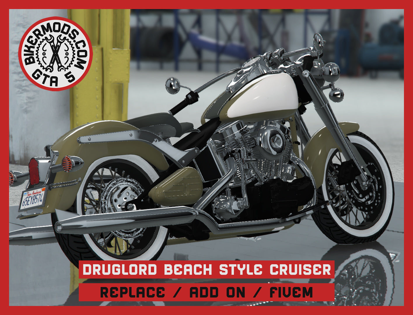 Druglord Beach Style Cruiser (Replace / Add On / FiveM) 222k Poly