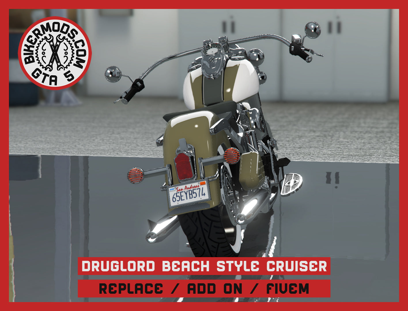 Druglord Beach Style Cruiser (Replace / Add On / FiveM) 222k Poly