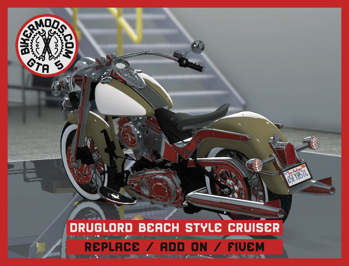 Druglord Beach Style Cruiser (Replace / Add On / FiveM) 222k Poly