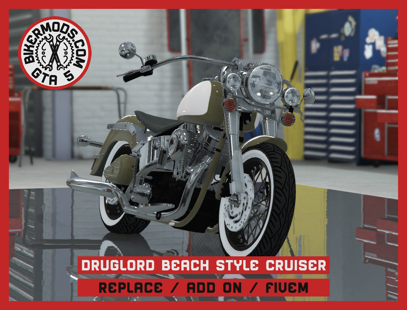 Druglord Beach Style Cruiser (Replace / Add On / FiveM) 222k Poly