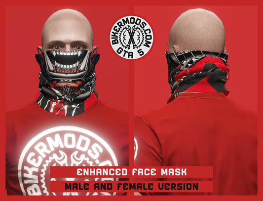 Enhanced Biker Face Mask (New Model) Samurai Style