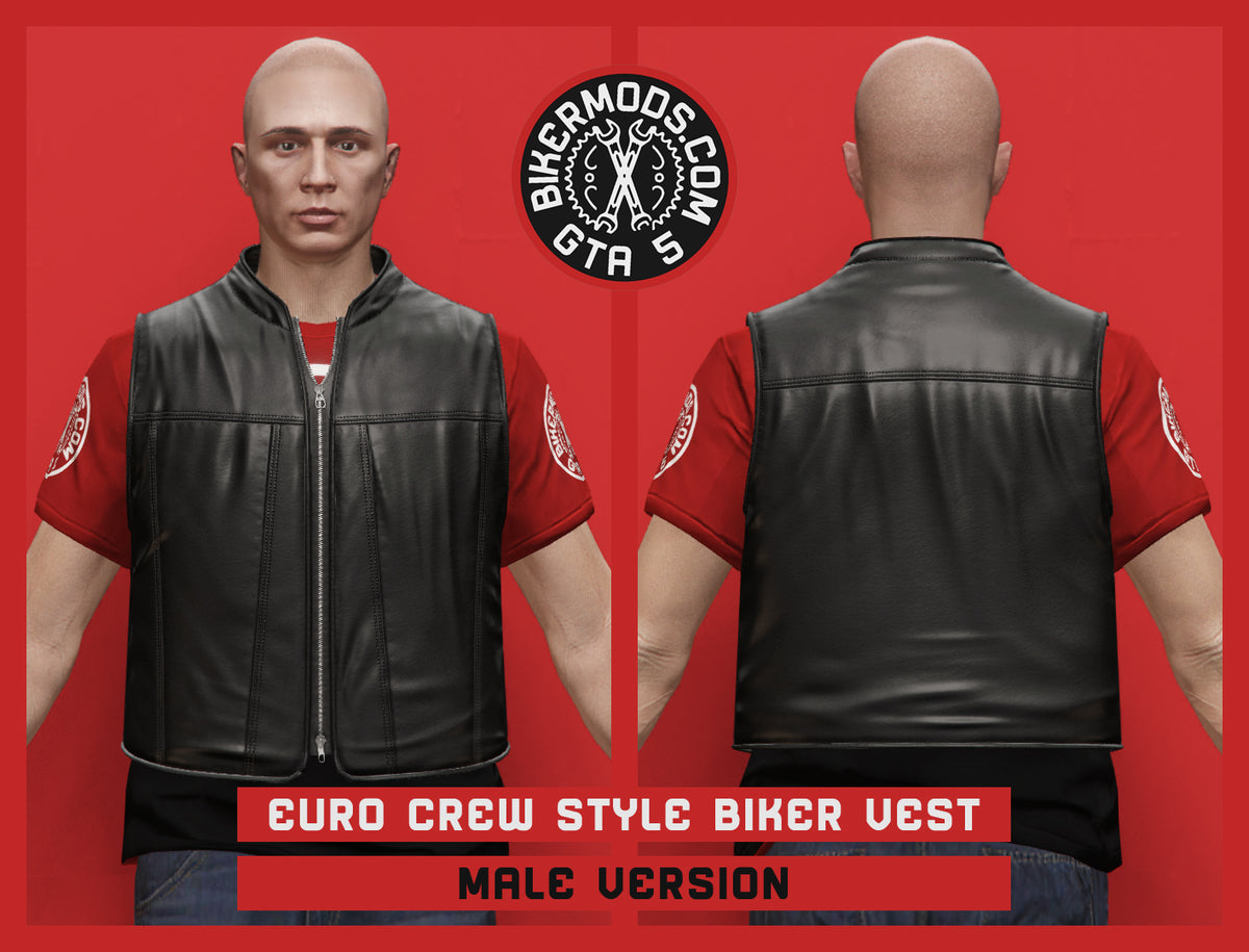 Euro Crew Style Biker Vest (Male)