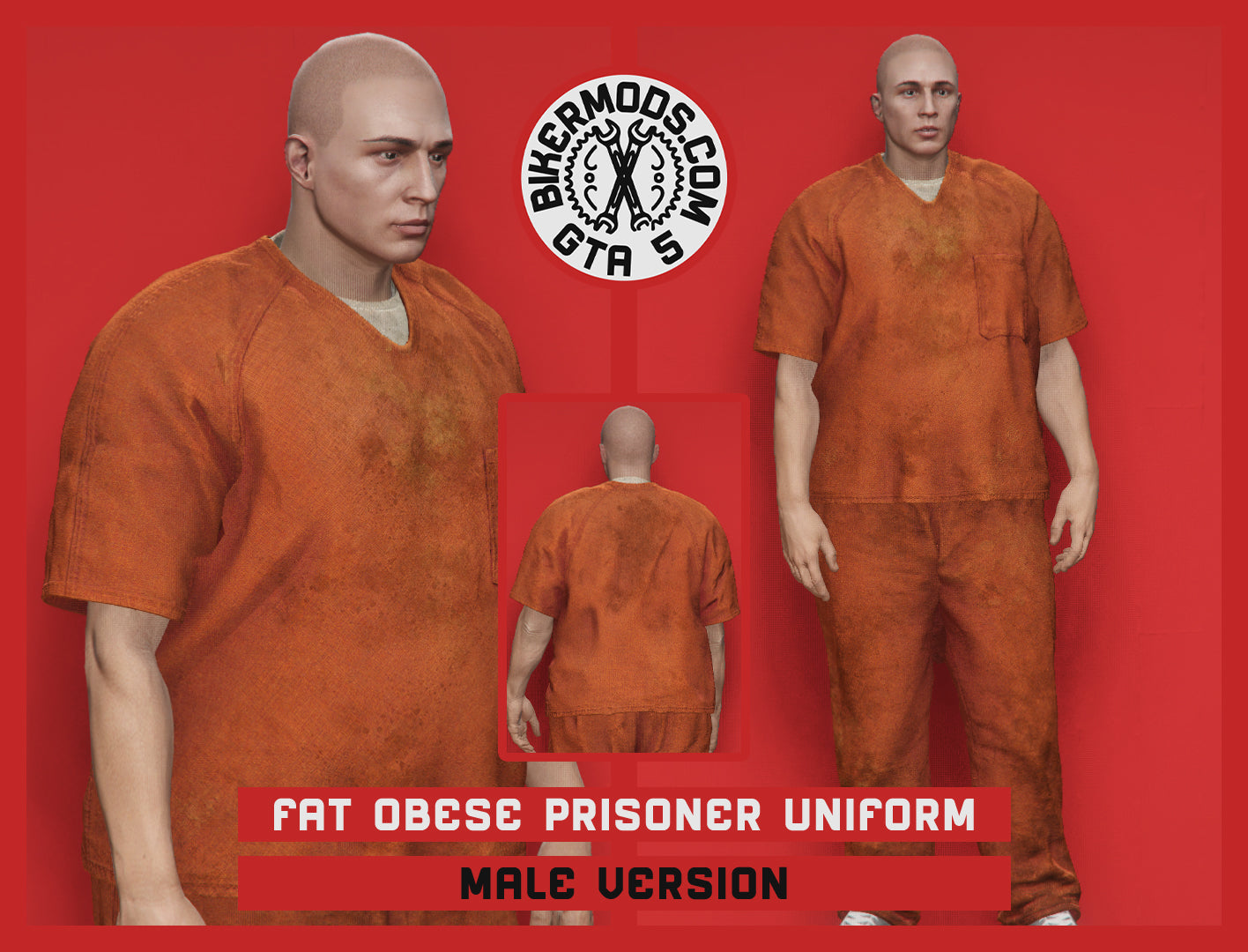 Fat Obese Prisoner Inmate Uniform (Male)