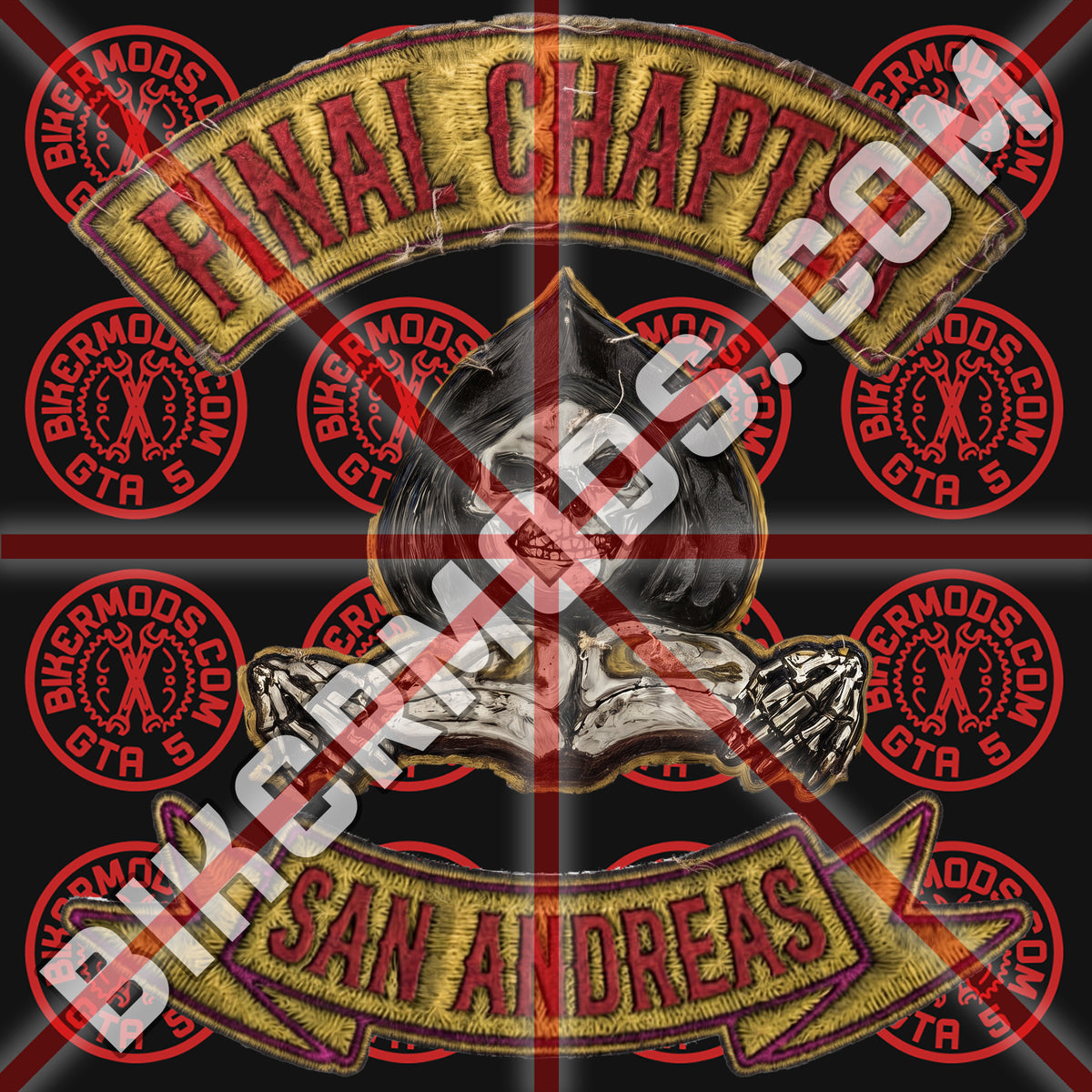 Final Chapter MC - San Andreas - GTA 6 Club (Super Real Embroidery Style)