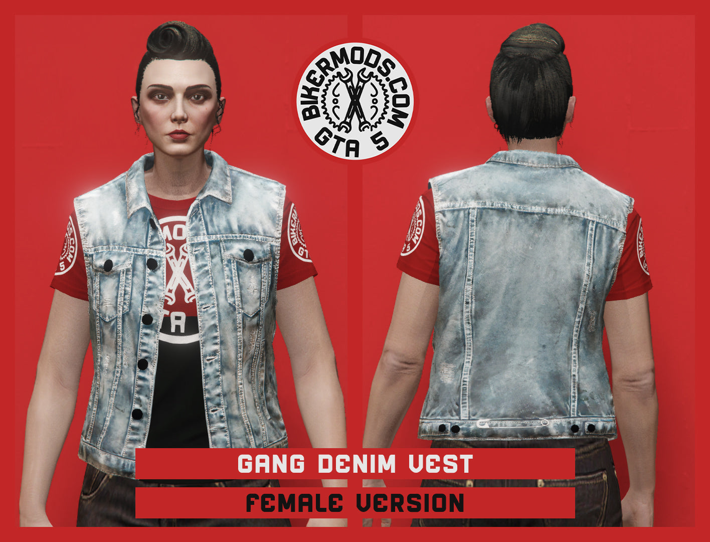 Gang Light Blue Denim Vest (Female)