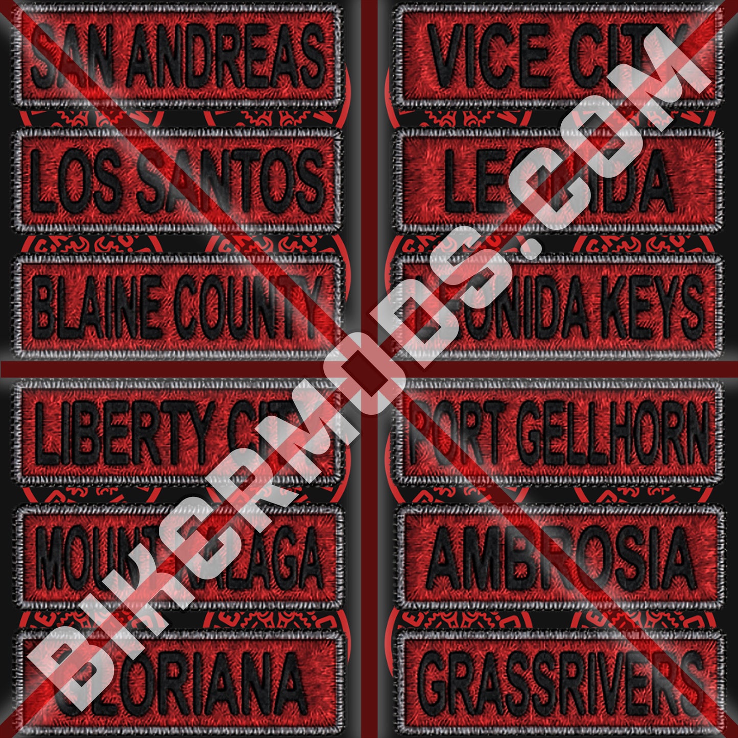 Generic Club Locations Flash Set (Red Black White)