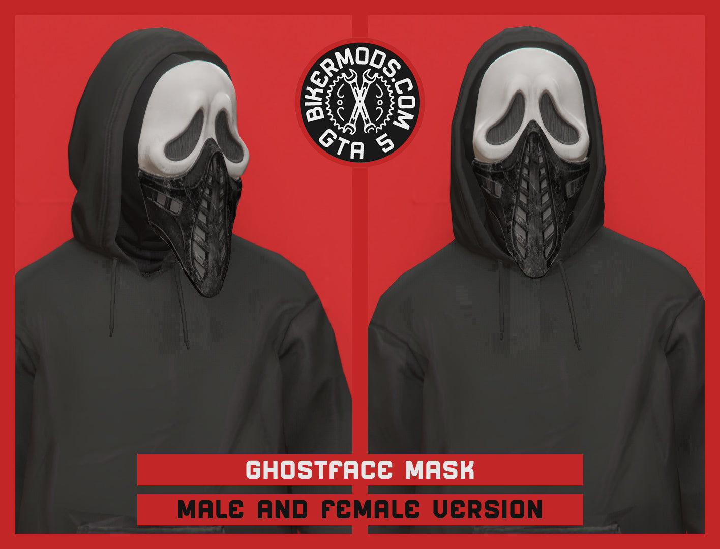 Ghostface Mask (Mortal Kombat 1) Black Style