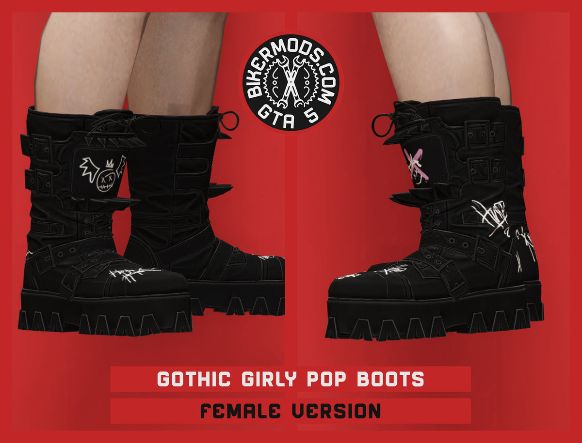 Gothic Girly Pop Boots (Female)