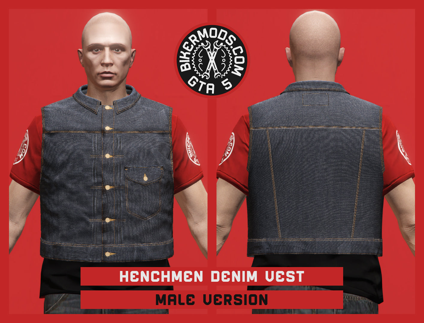 Henchmen Denim Vest (Male)