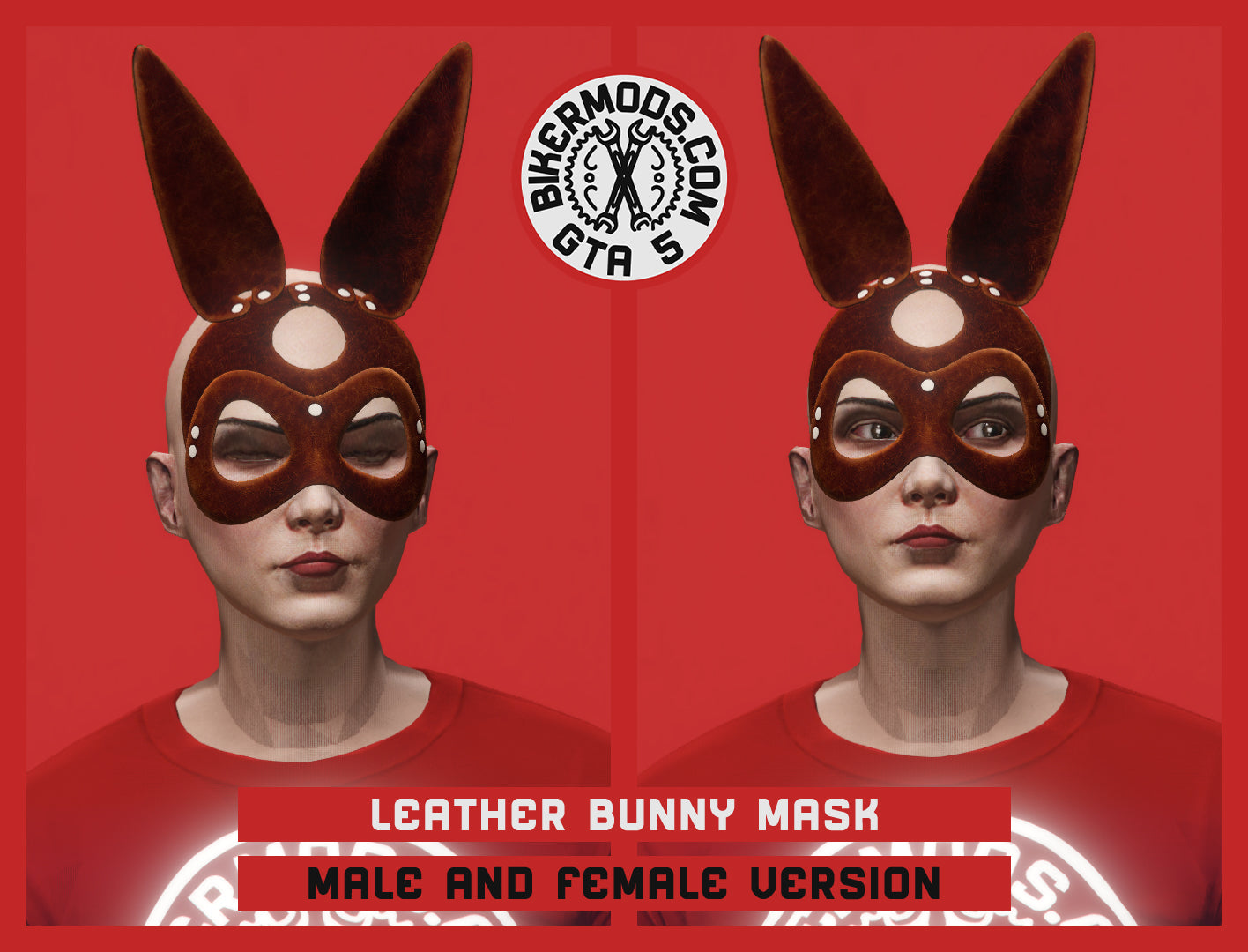 Leather Bunny Mask