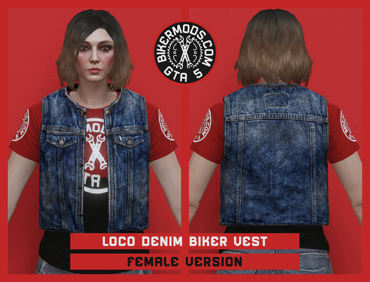 Loco Biker Denim Vest (Female)