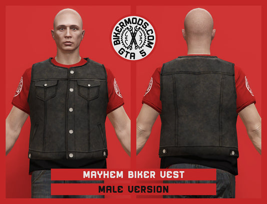 Mayhem Biker Vest (Male) Closed Style