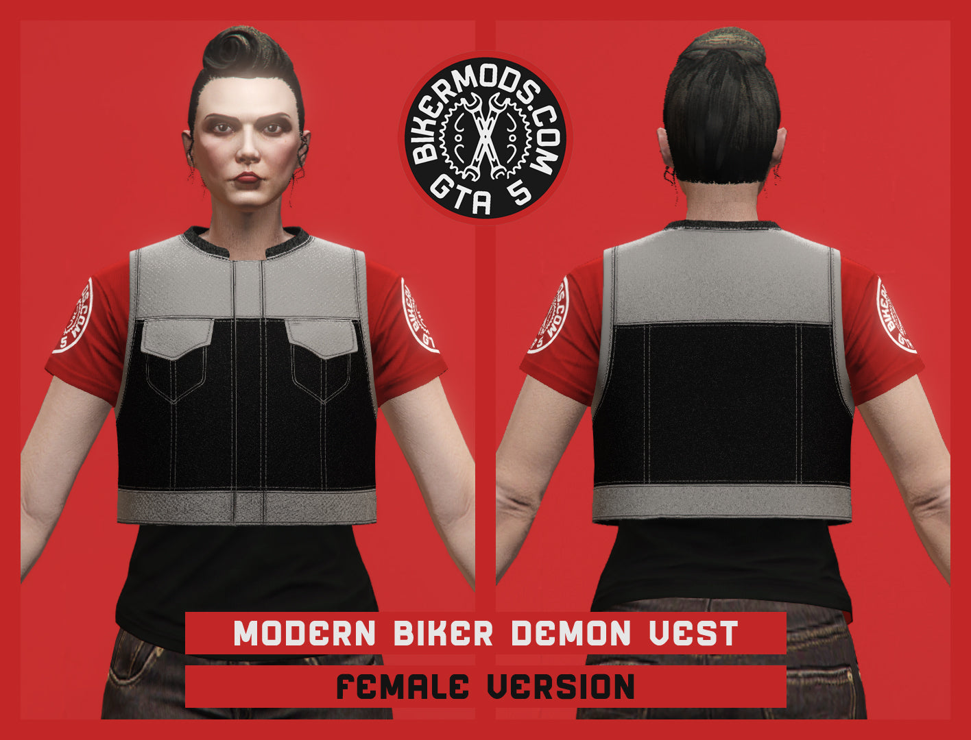 Modern Biker Demon Vest (Female)