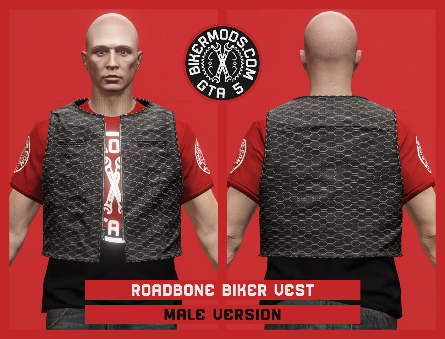 Modern Roadbone Biker Vest (Male)