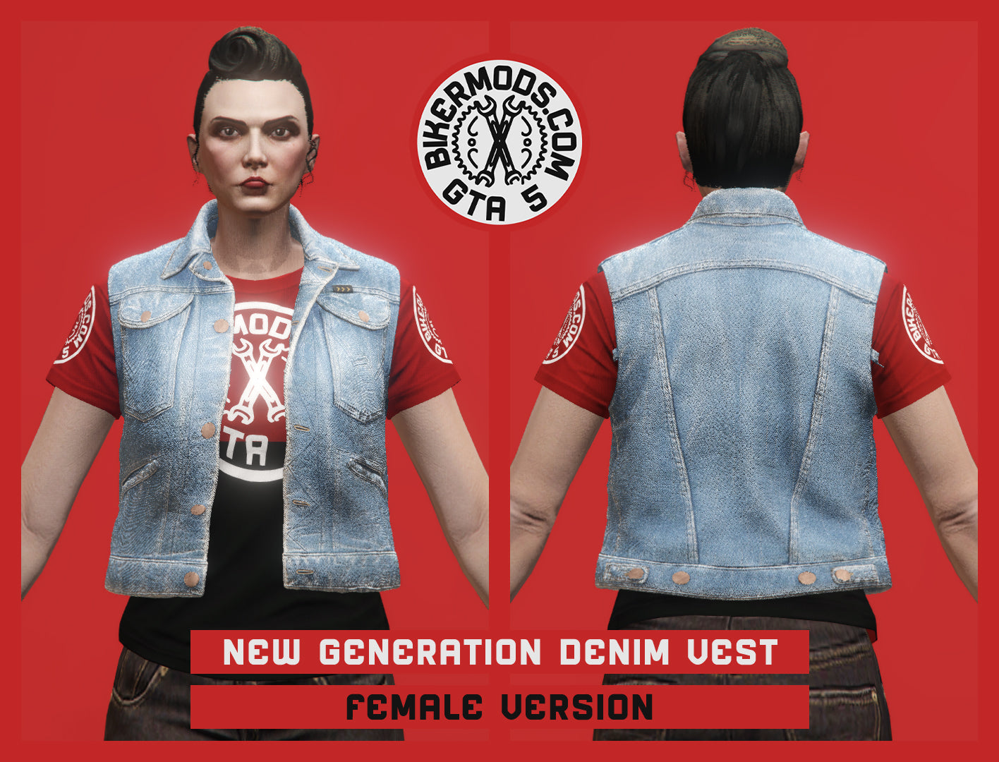 New Generation Blue Denim Vest (Female)