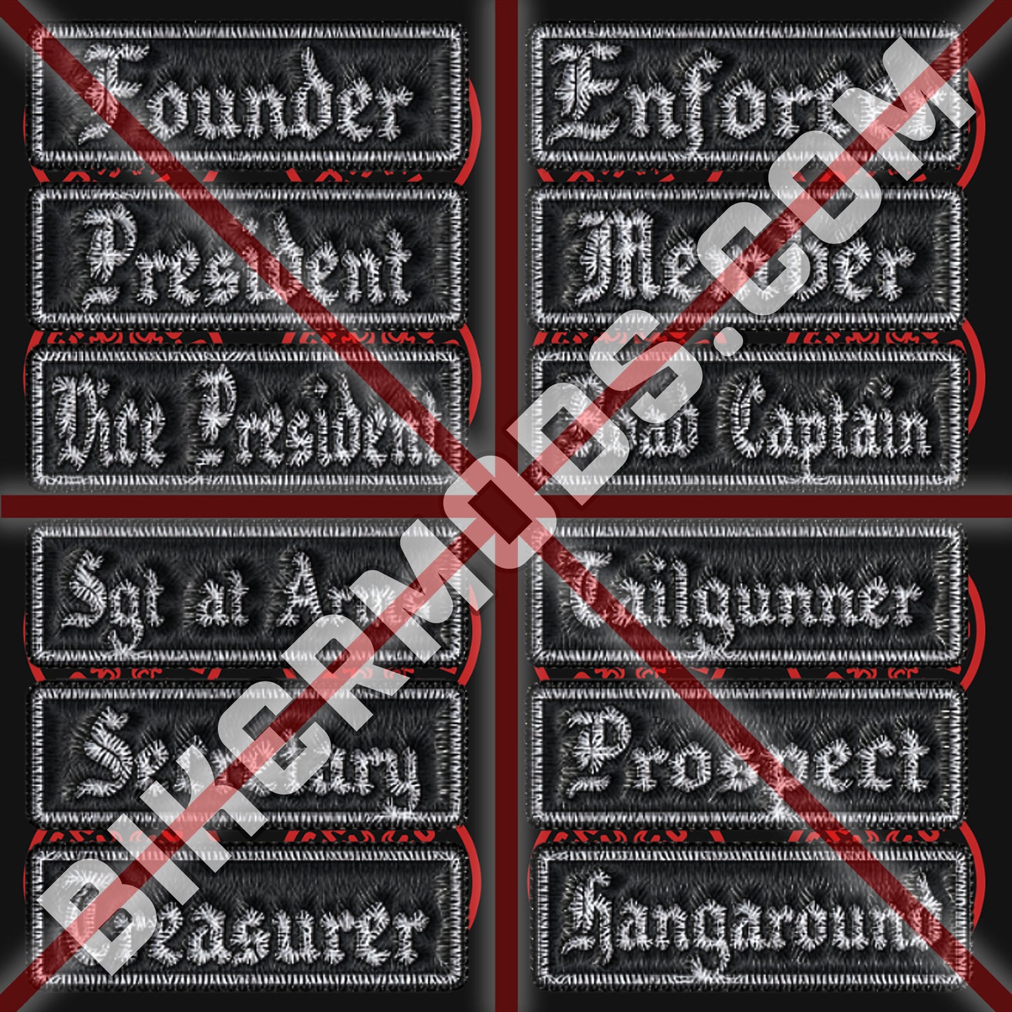 Old English Style Ranks Flash Set (Black)