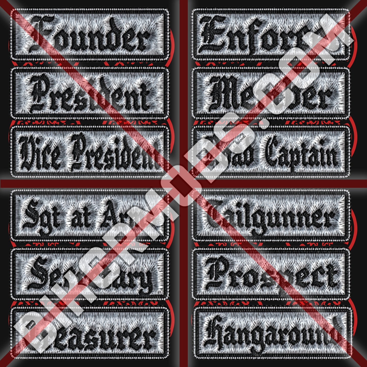 Old English Style Ranks Flash Set (White)