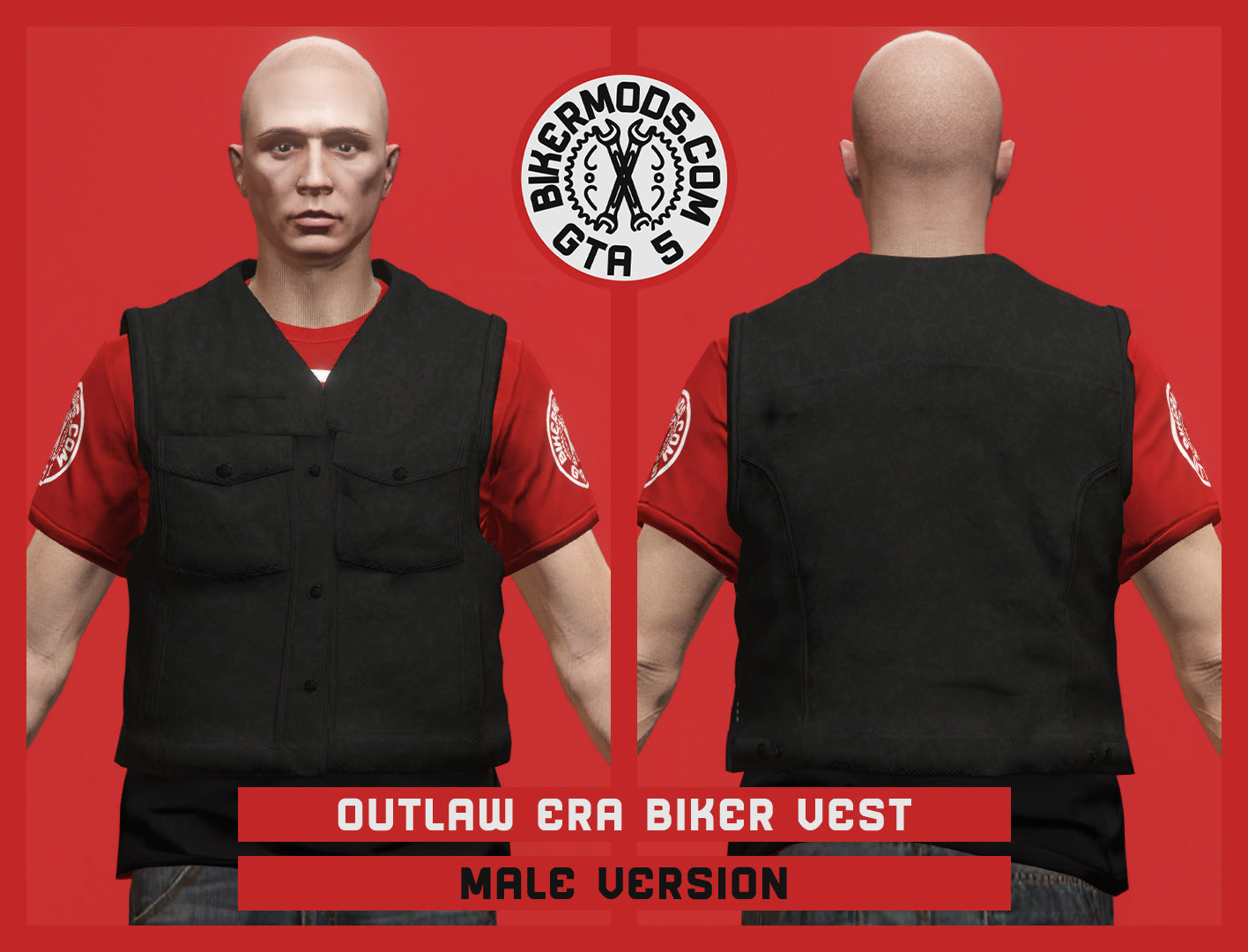 Outlaw Era Biker Vest (Male)