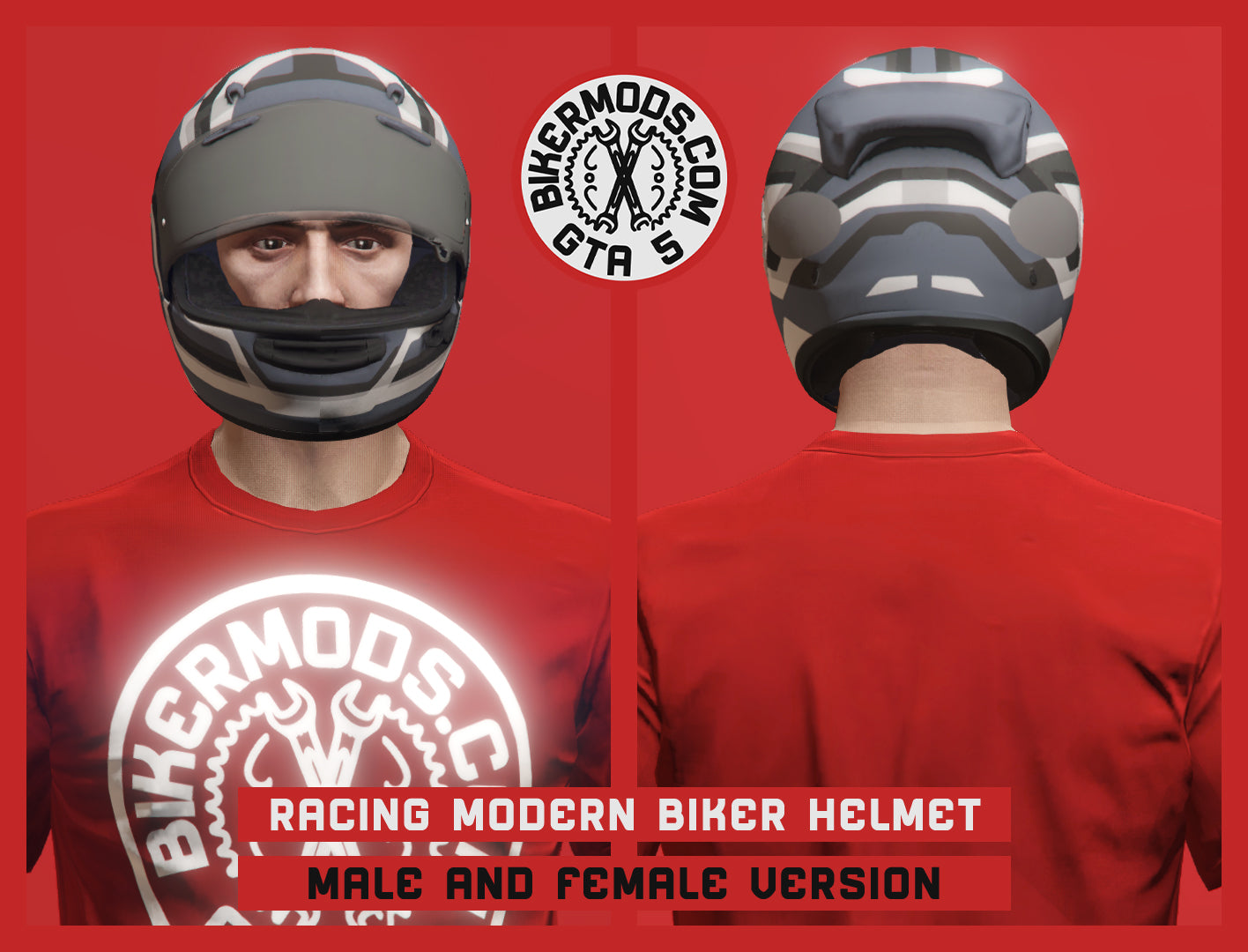 custom 5x motorcycle helmet Racing Modern Biker Helmet – GTA 5 Bikermods FiveM