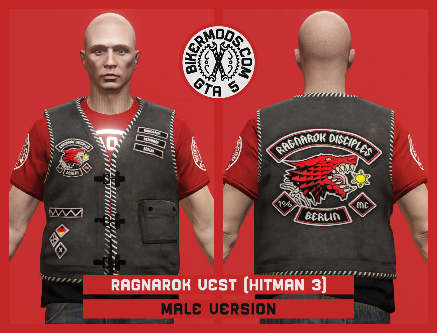 Ragnarok Biker Vest (Male) Hitman 3