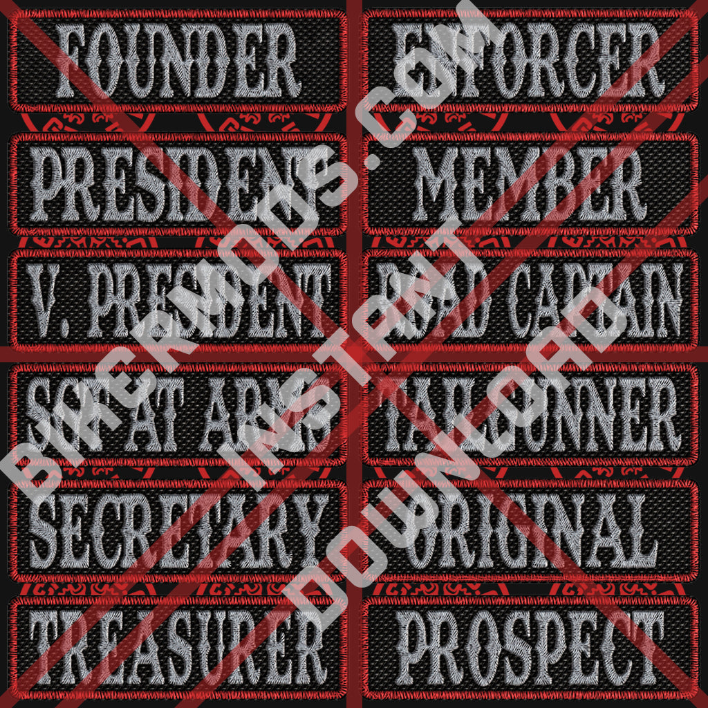 Ranks Flash Set (Black / White / Red) Textured Black Style