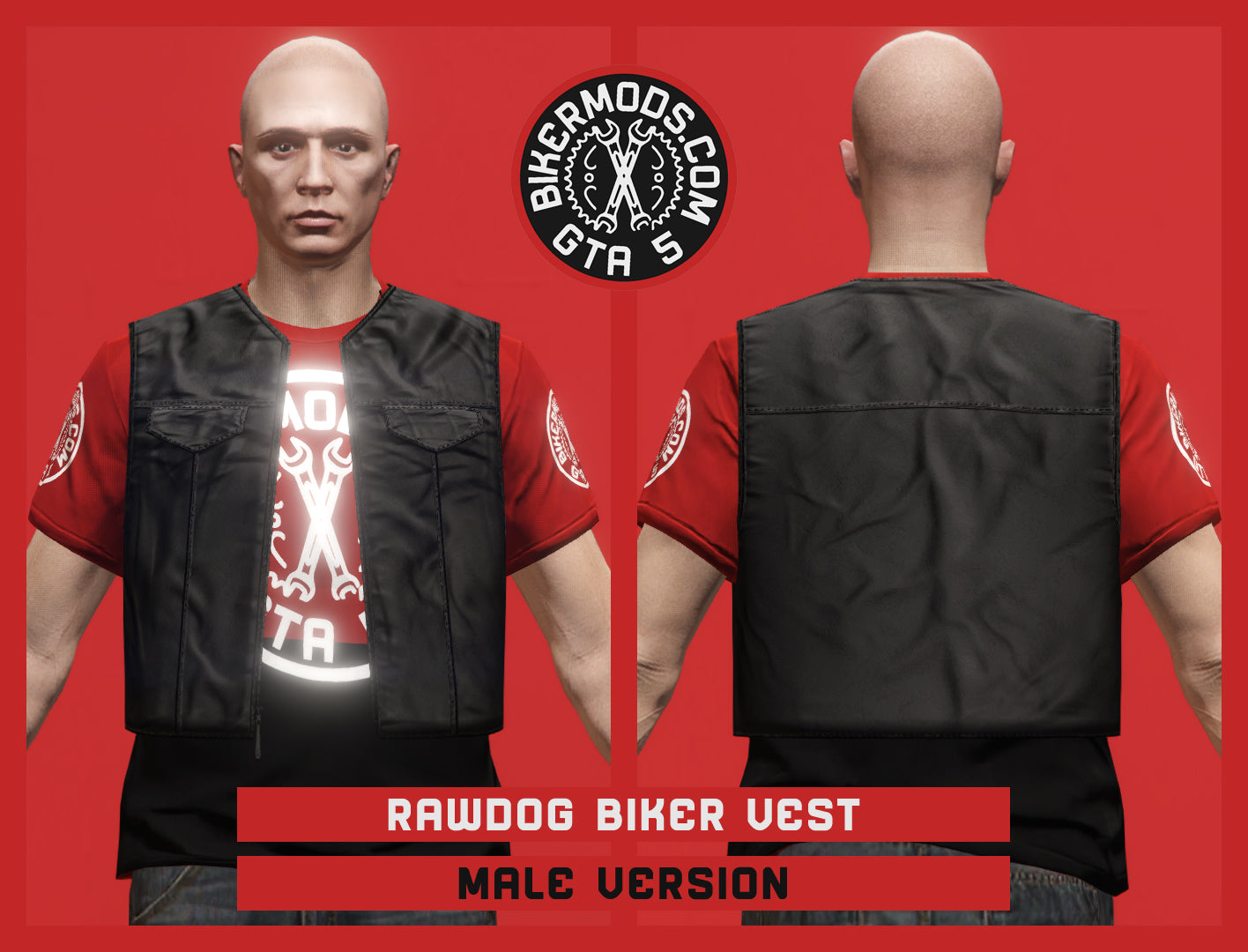 Rawdog Biker Vest (Male) Stealth Style