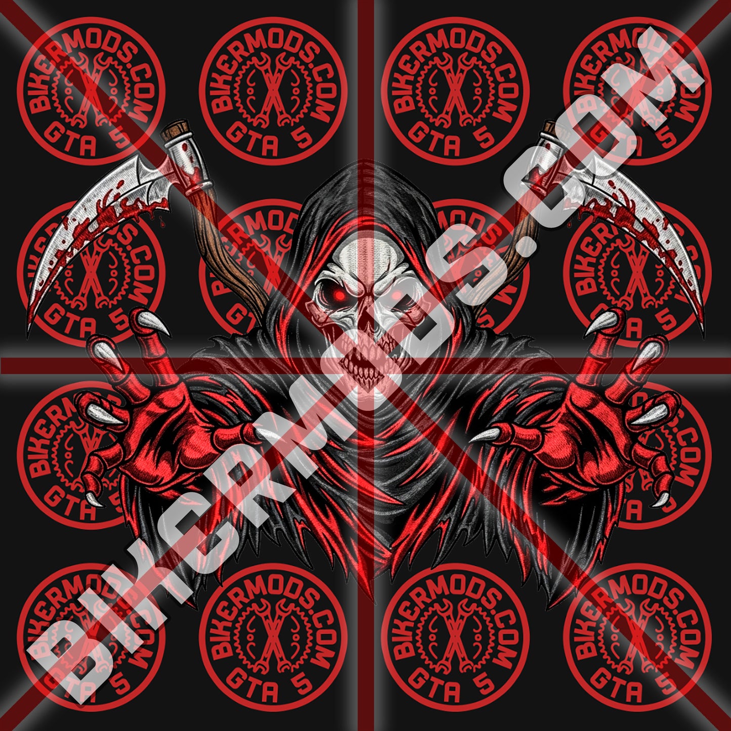 Red Mystery Bloody Reaper Emblem