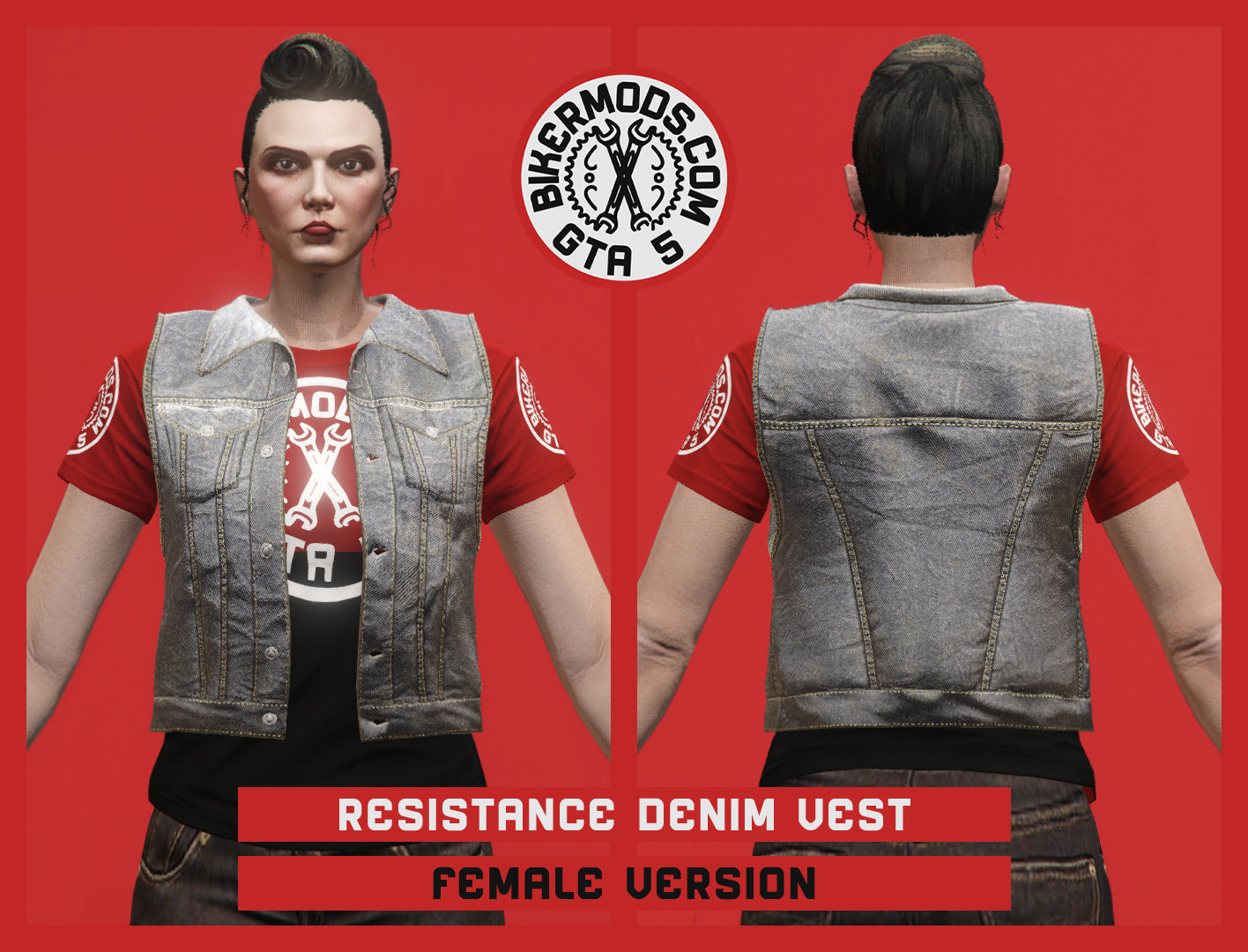 Resistance Washed Denim Vest (Female)