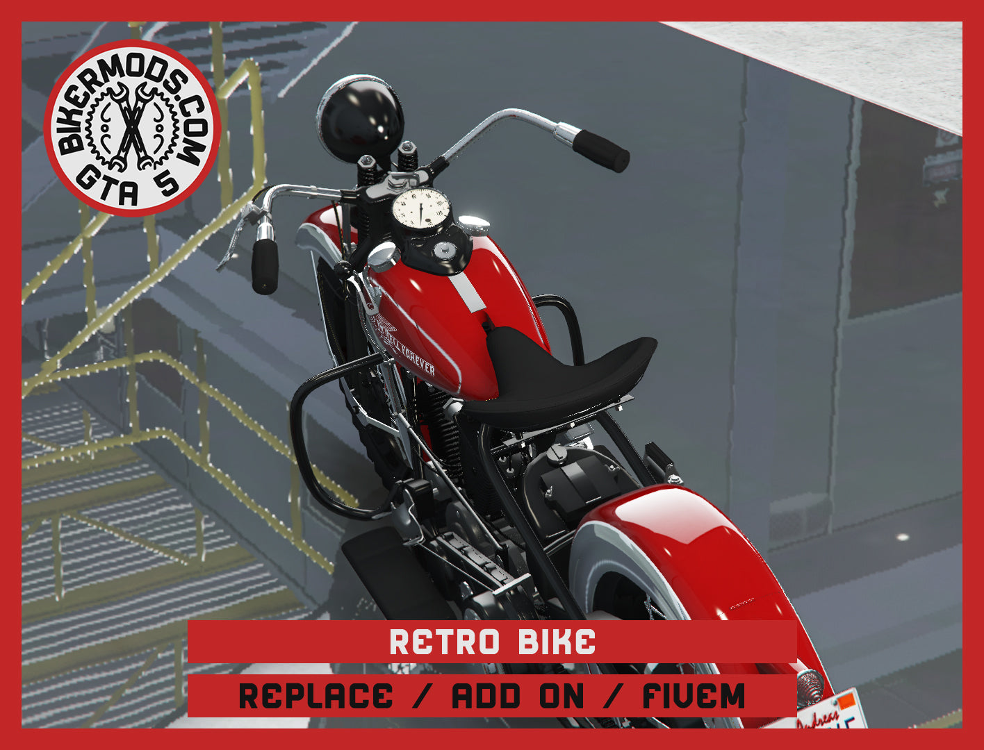 Retro Bike (Replace / Add On / FiveM) 286k Poly