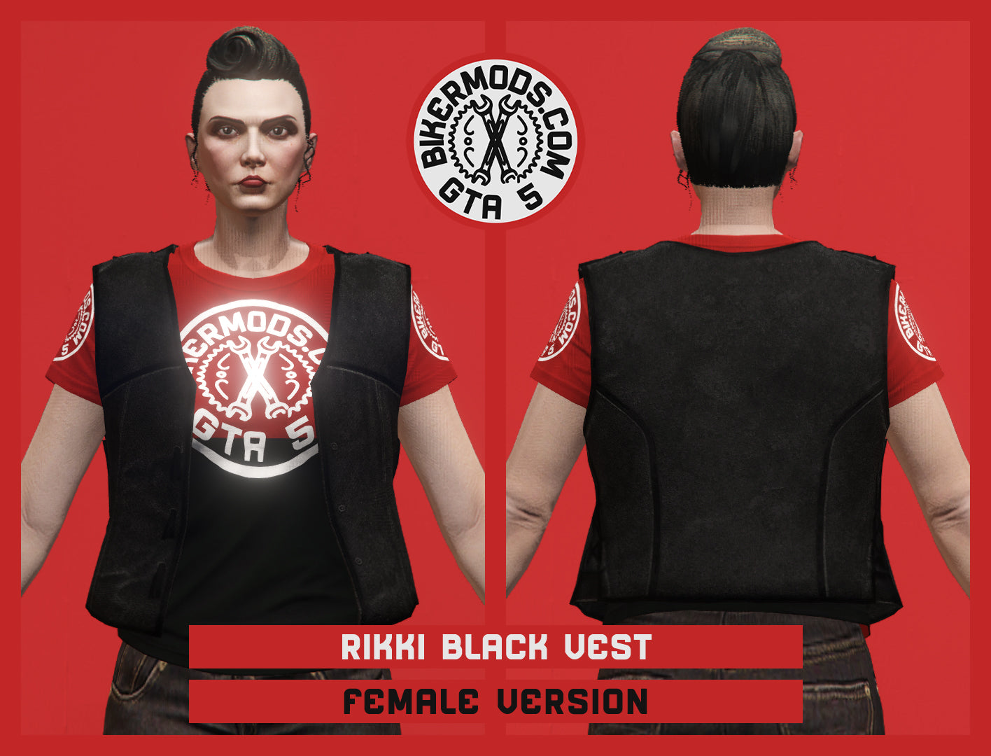 Rikki Black Vest (Female)
