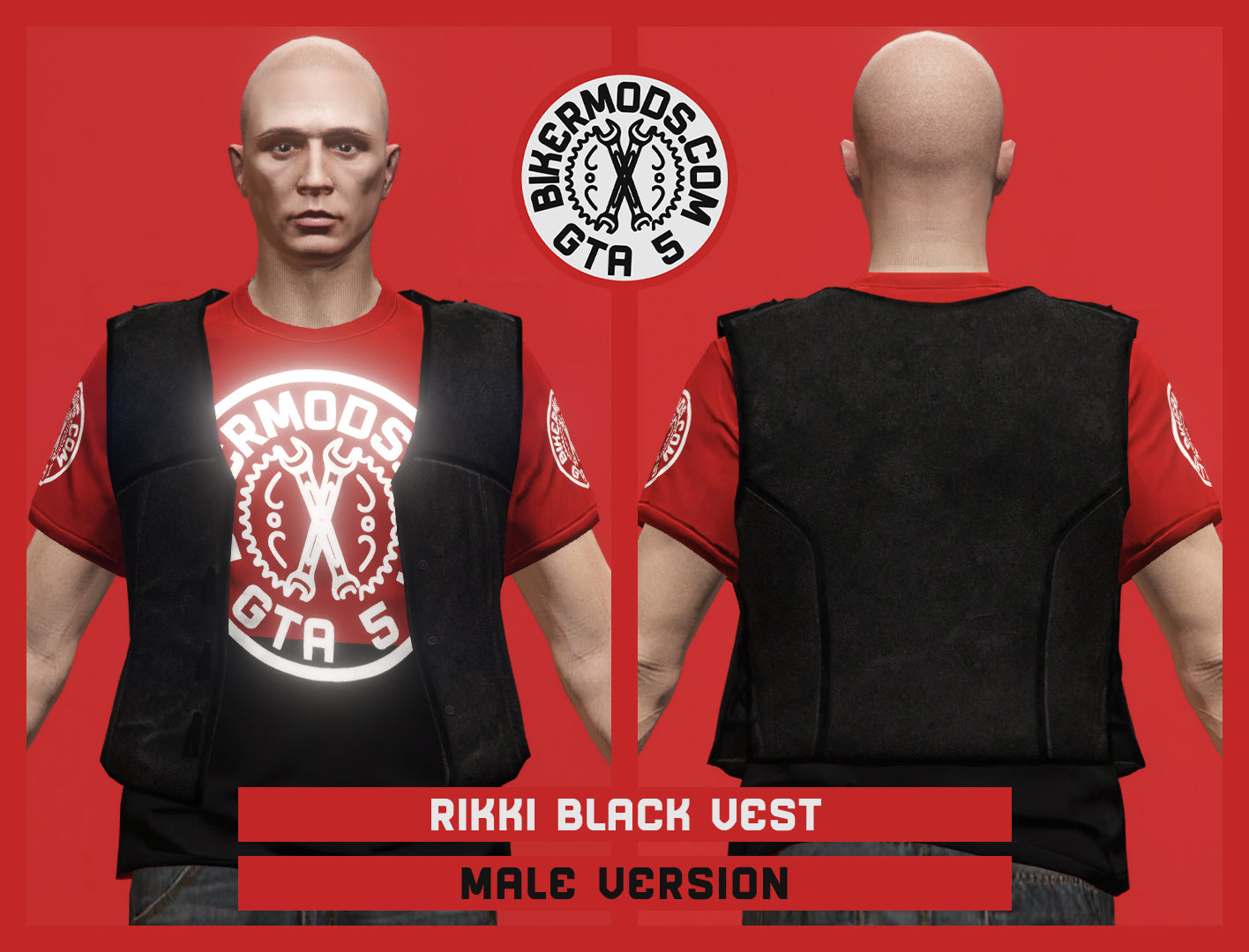 Rikki Black Vest (Male)