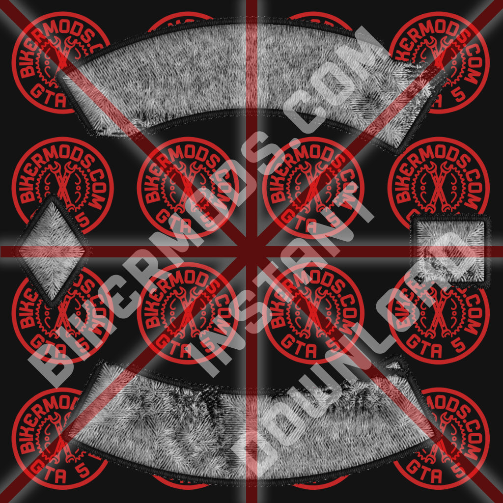 Ripped Biker Patch Set (White)