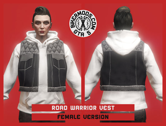 Road Warrior Vest (Female) Hoodie Size