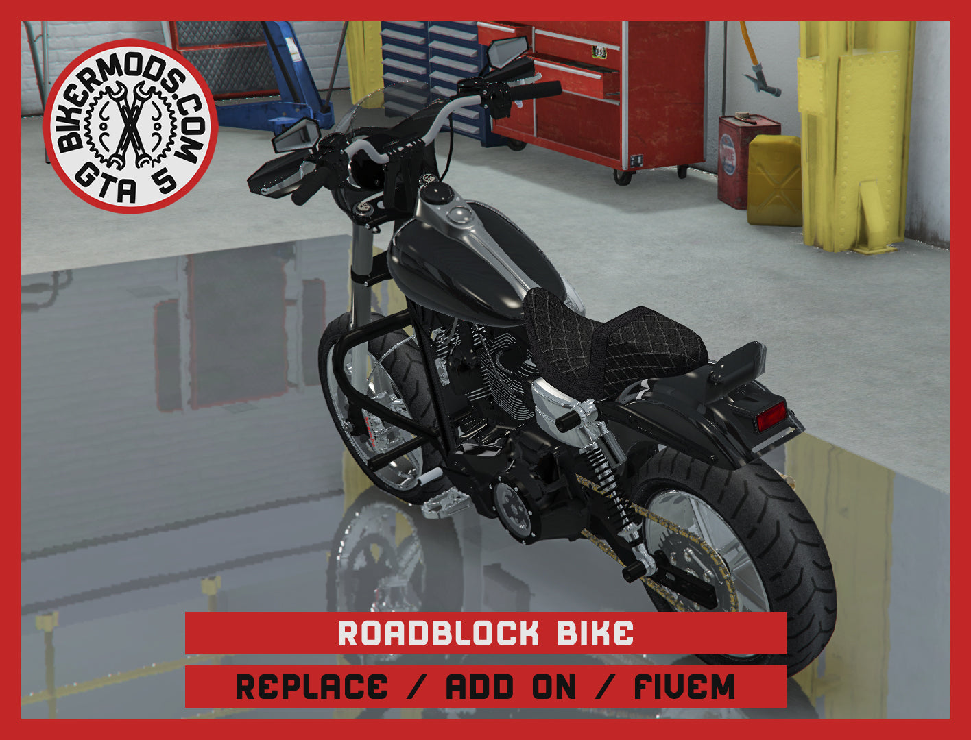 Roadblock Bike (Replace / Add On / FiveM) 410k Poly