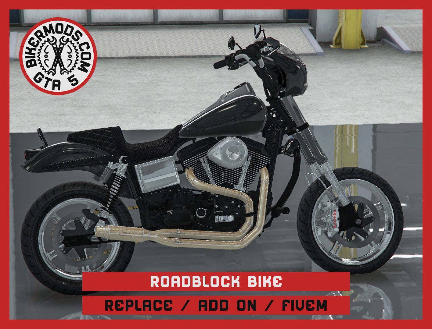 Roadblock Bike (Replace / Add On / FiveM) 410k Poly