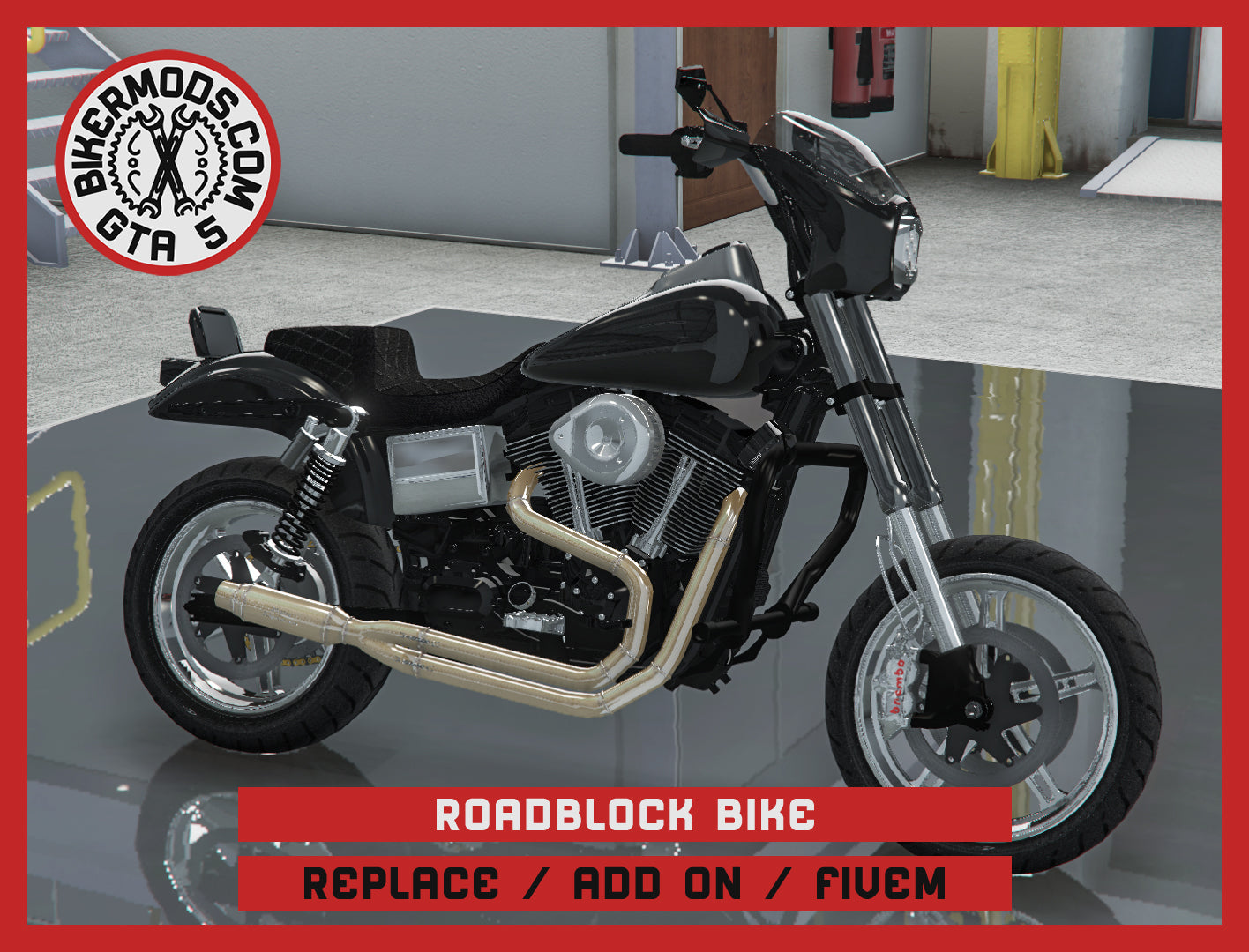 Roadblock Bike (Replace / Add On / FiveM) 410k Poly