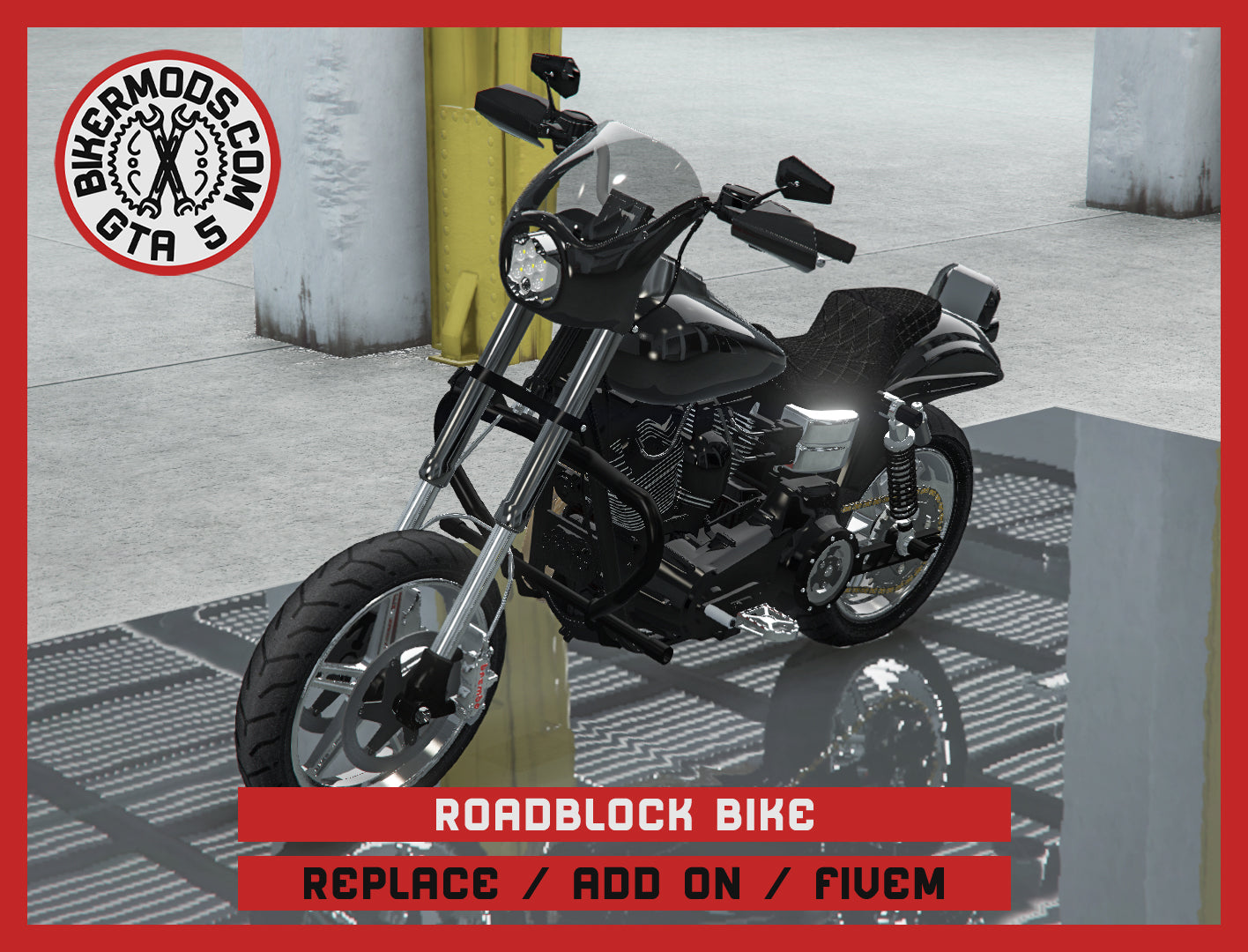Roadblock Bike (Replace / Add On / FiveM) 410k Poly