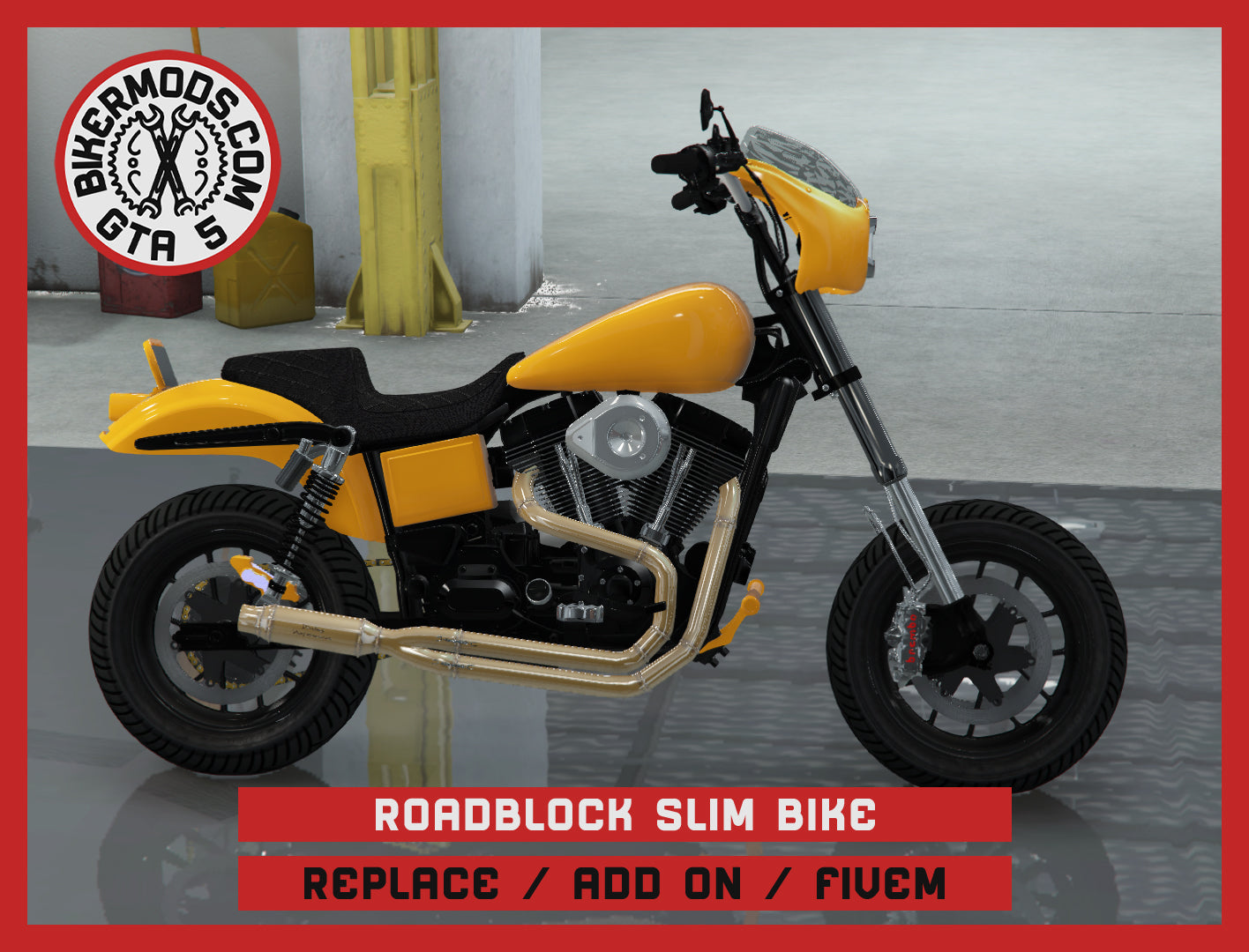 Roadblock Slim Bike (Replace / Add On / FiveM) 366k Poly