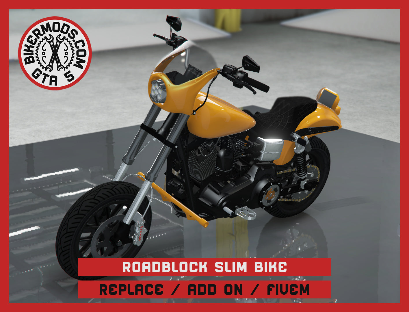 Roadblock Slim Bike (Replace / Add On / FiveM) 366k Poly