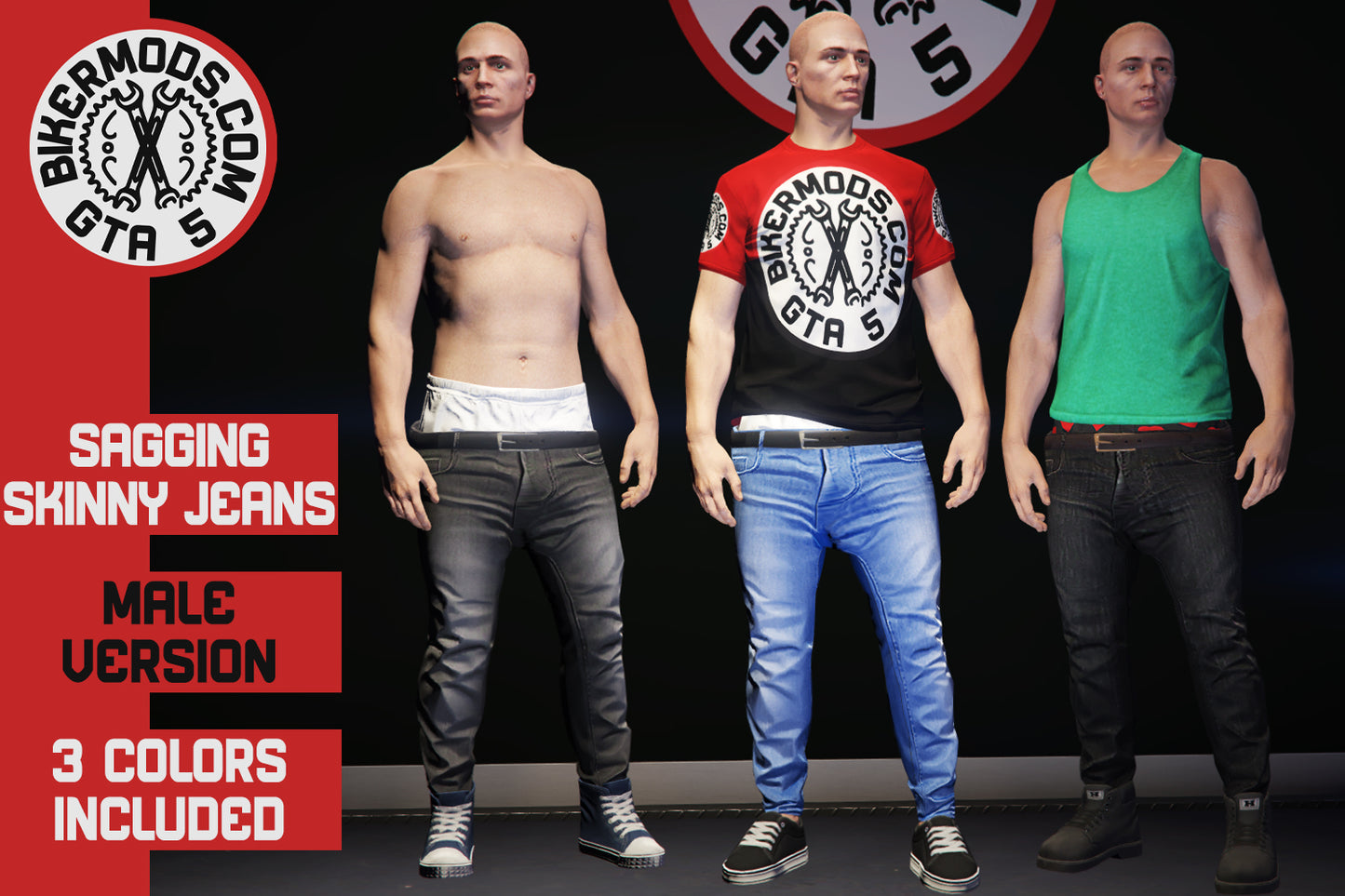 Sagging Skinny Jeans with Underwear